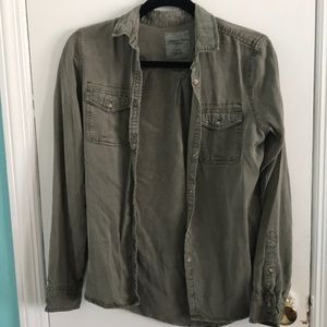 Army Green Button Down